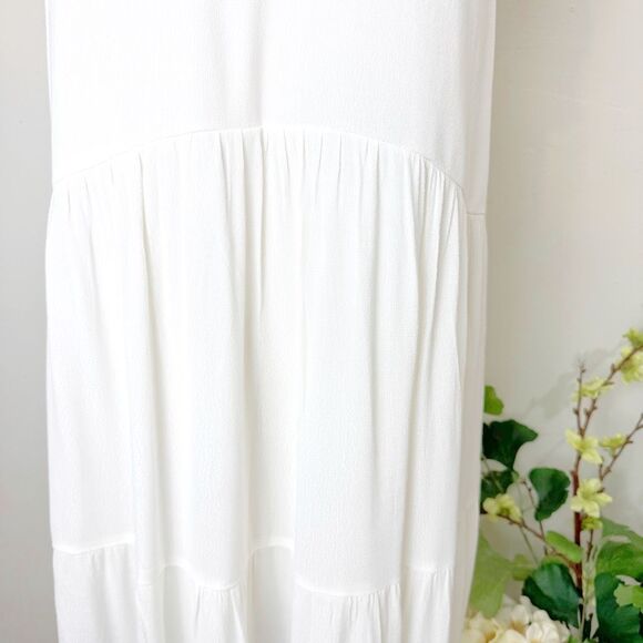 PINCH | ruffled tea length white dress | new nwt | large - Picture 3 of 12